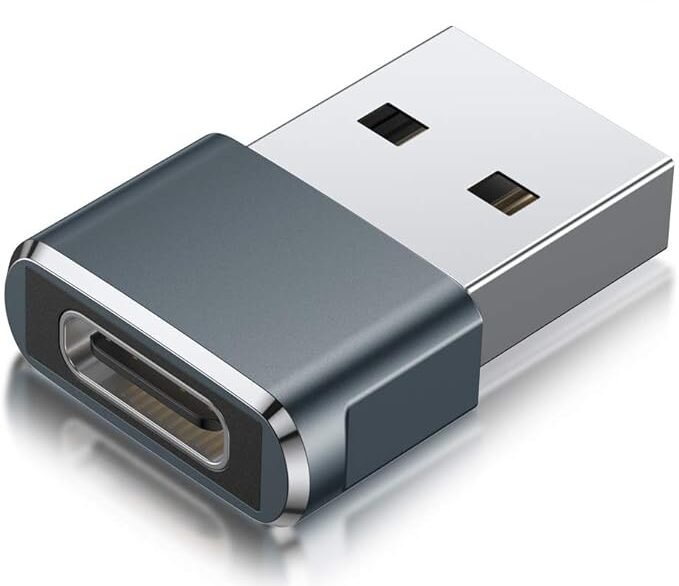 Basesailor USB-C to USB Adapter 2-Pack: Connect iPhone 16, Apple Watch, AirPods & more effortlessly. Compact & versatile converter.