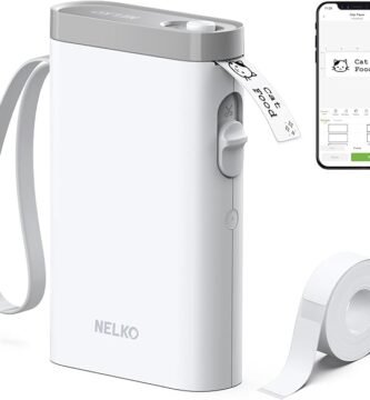 Nelko Label Maker Machine with Tape, P21 Bluetooth Label Printer, Wireless Mini Label Makers with Multiple Templates for Organizing Office Home, White