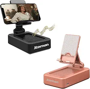 JTEMAN Cell Phone Stand with Wireless Bluetooth Speaker,Gifts for Women and Men,Birthday Christmas for Women Men,Kitchen Gadgets for Men