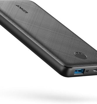 nker Power Bank (PowerCore 10K), Compact Travel-Ready 10,000mAh Battery Pack with PowerIQ Charging Technology, 5V/3A High-Speed Charging, USB-C (In and Out) for iPhone, iPad, Samsung, Pixel, and More