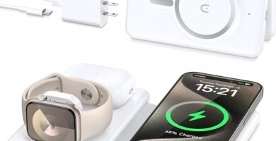 Magnetic Wireless Charger for iPhone: 3 in 1 Travel Charging Station for Apple Devices for iPhone 16 15 14 13 12 Pro Max Plus - Foldable Charging Pad for Apple Watch Series & Airpods 3 2 Pro