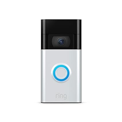 Ring Video Doorbell - 1080p HD video, improved motion detection, easy installation (2020 release) – Satin Nickel