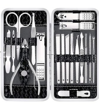 Nail Clippers Set Fingernail and Toenail Clipper Cutters, Manicure Pedicure Kit -18 Pieces Stainless Steel Professional Grooming Kits, Nail Care Tools with Luxurious Travel Case