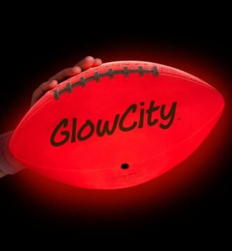 GlowCity Glow in The Dark Football - Light Up LED Ball - Perfect for Evening Play, Camping, and Beach Fun!
