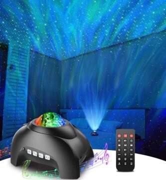 Rossetta Star Projector, Galaxy Projector for Bedroom, LED Night Light Aurora Projector with Bluetooth Speaker, White Noise, Timer and Remote, Room Decor, Gifts for Kids, Adults, Christmas, Birthday